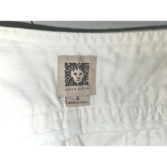 NWT! Anne Klein White Denim Jeans Wide Bottoms Size 8 - Picture 10 of 10